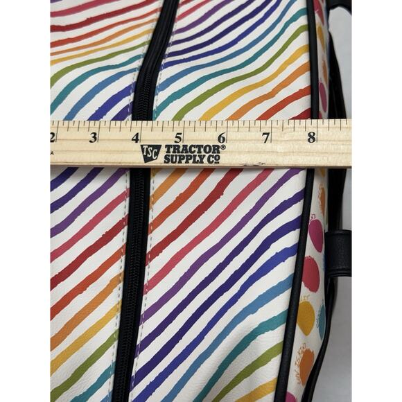 NWOT BETSEY JOHNSON Polka Dot Weekender W/Small Purse Travel Luggage Duffel - Picture 7 of 13